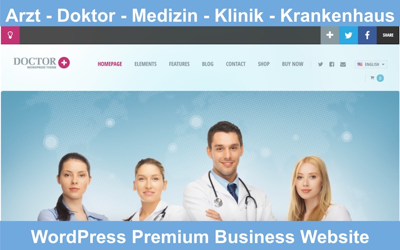 Arzt - Doktor - Medizin - Klinik - Krankenhaus Premium WordPress Website